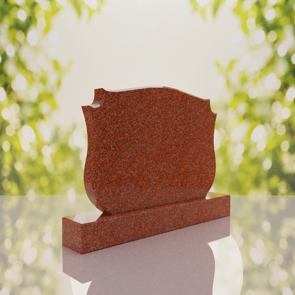 Companion Shield Shape Granite Headstone