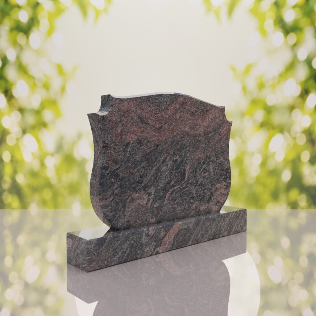 Companion Shield Shape Granite Headstone