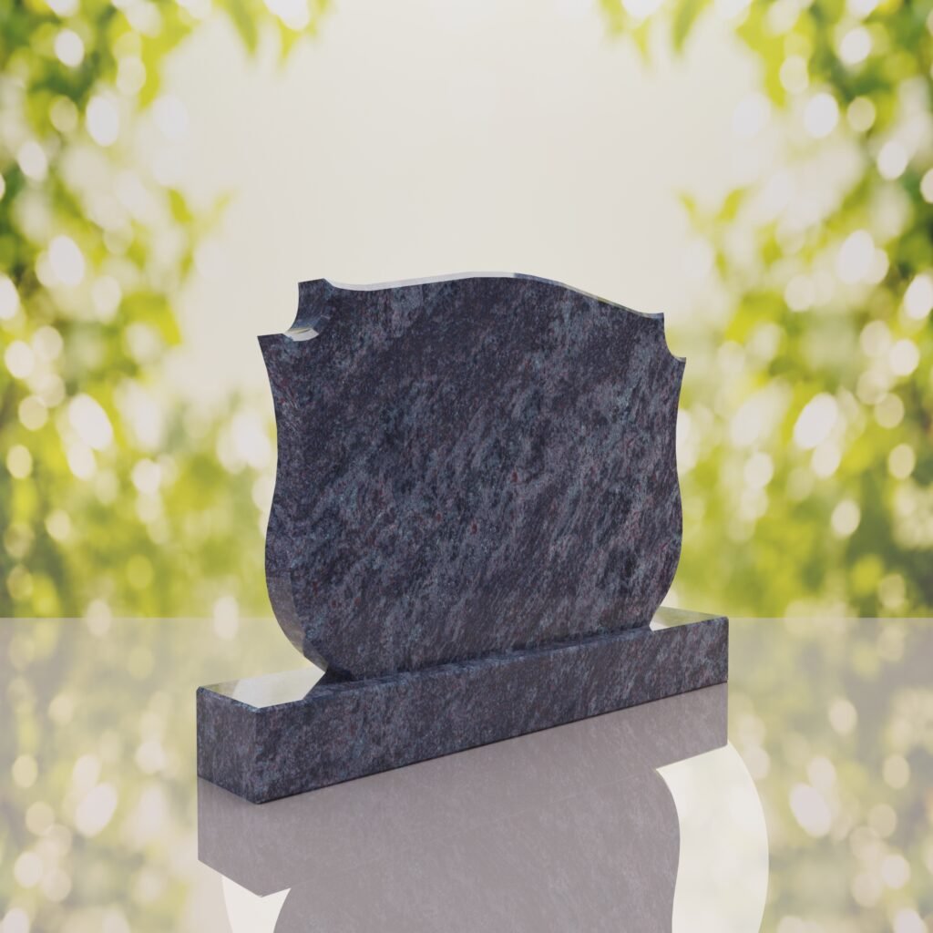 Companion Shield Shape Granite Headstone