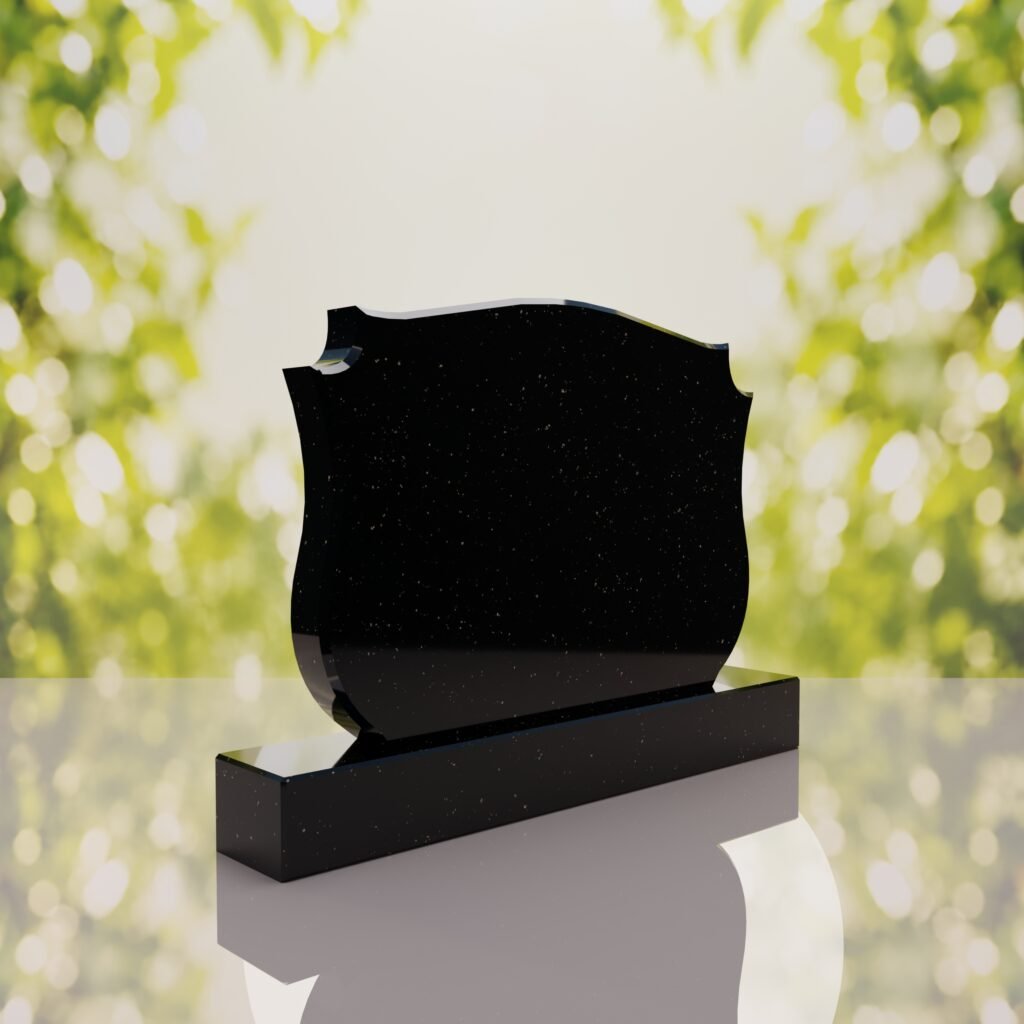 Companion Shield Shape Granite Headstone