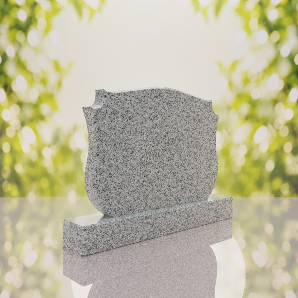 Companion Shield Shape Granite Headstone