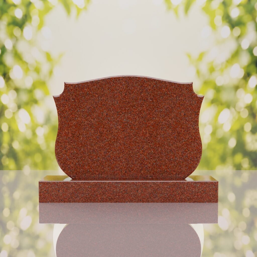 Companion Shield Shape Granite Headstone