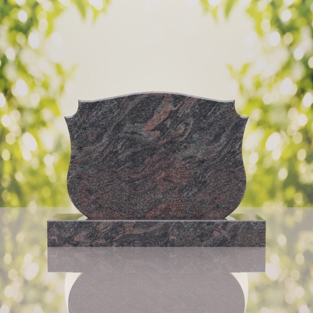 Companion Shield Shape Granite Headstone