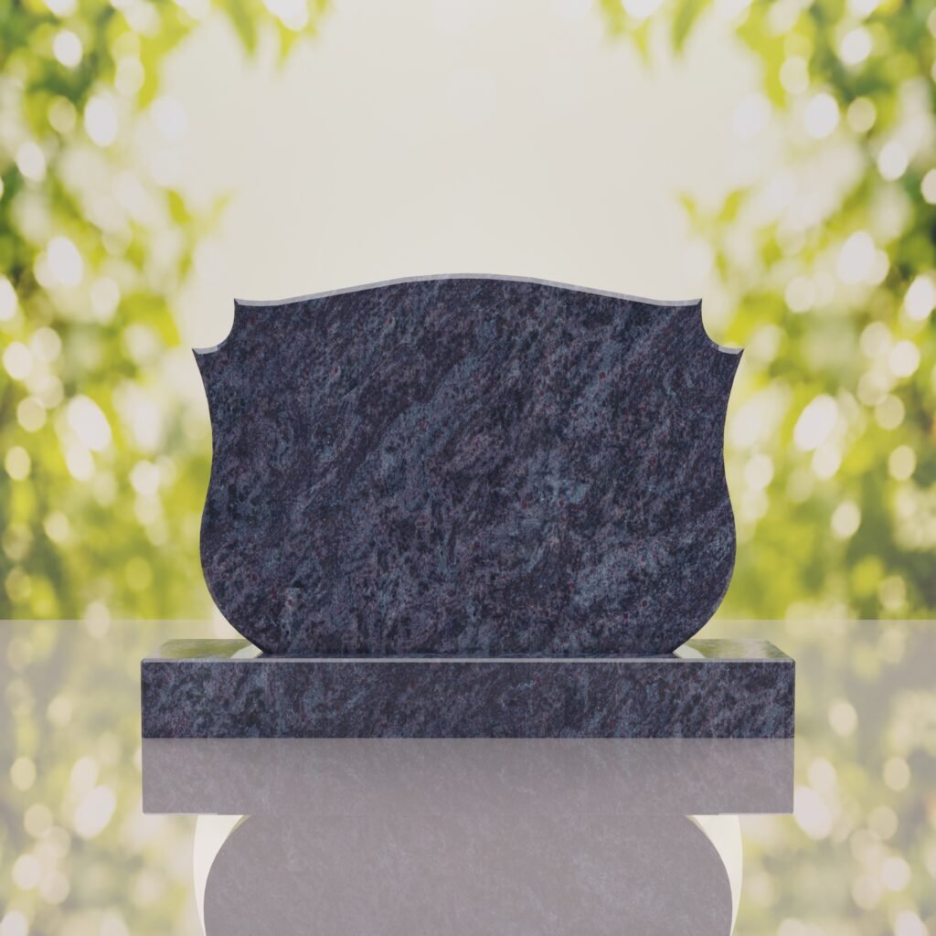 Companion Shield Shape Granite Headstone