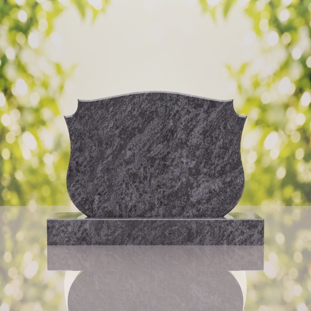 Companion Shield Shape Granite Headstone