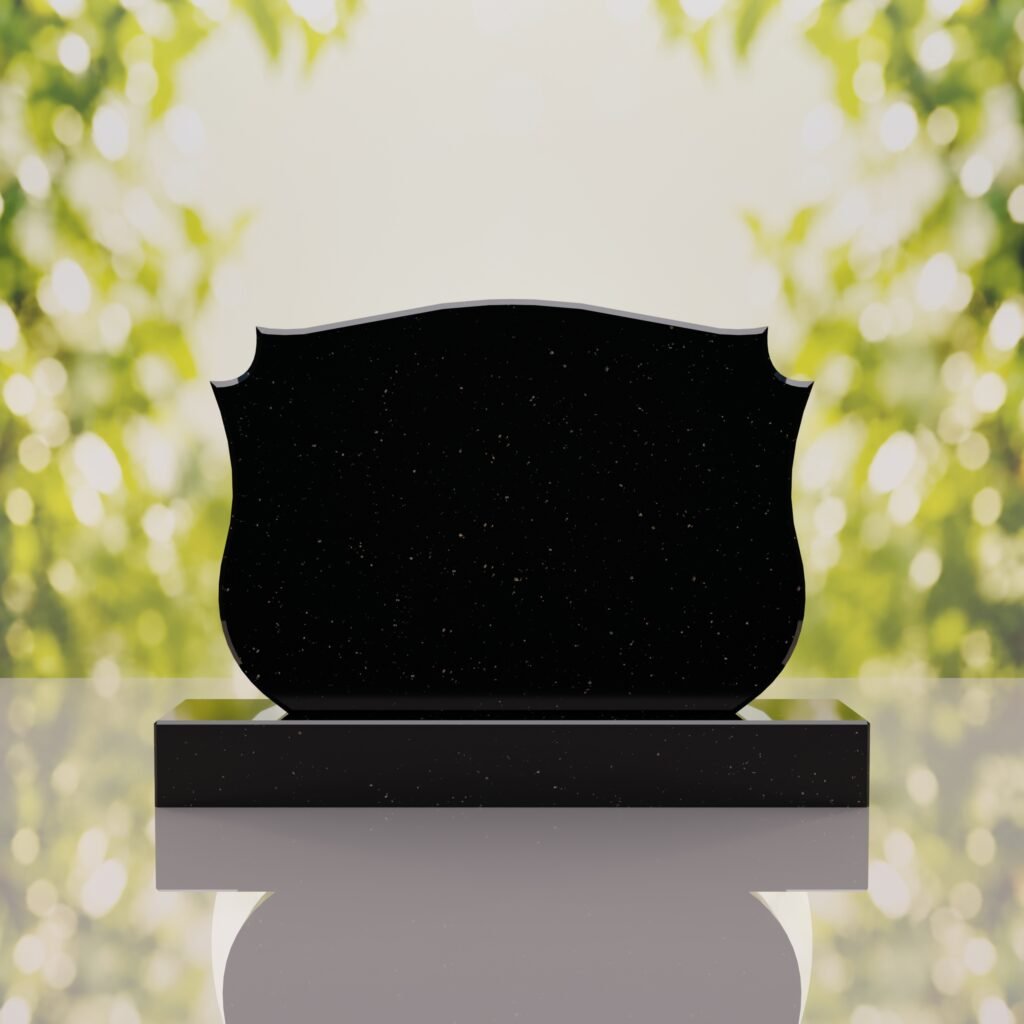 Companion Shield Shape Granite Headstone