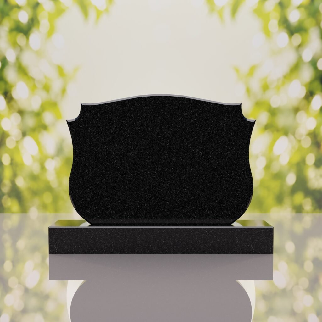 Companion Shield Shape Granite Headstone