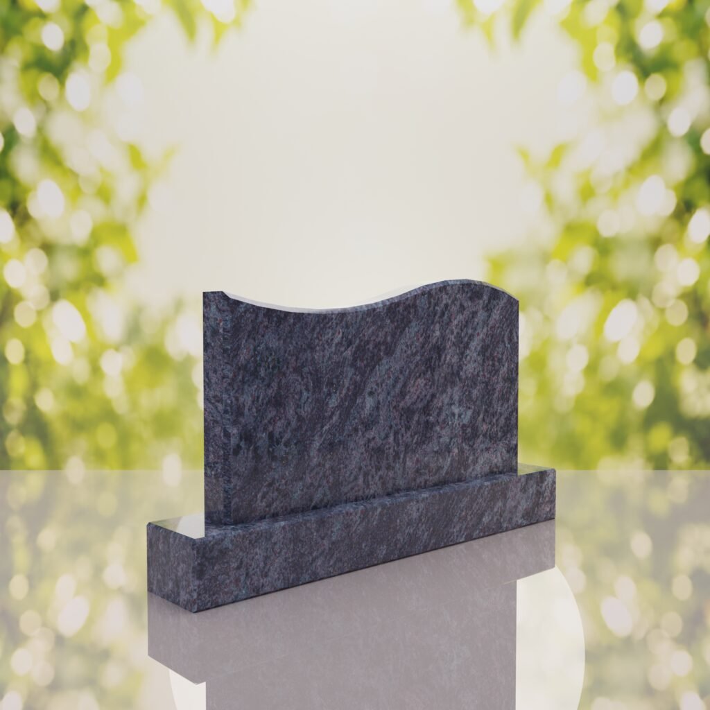 Companion Wave Top Granite Headstone