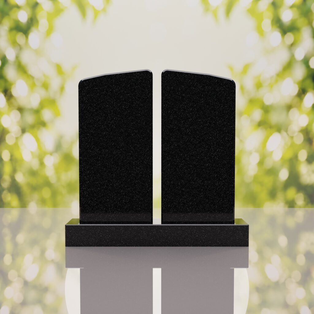 Companion Rounded Top Granite Headstone