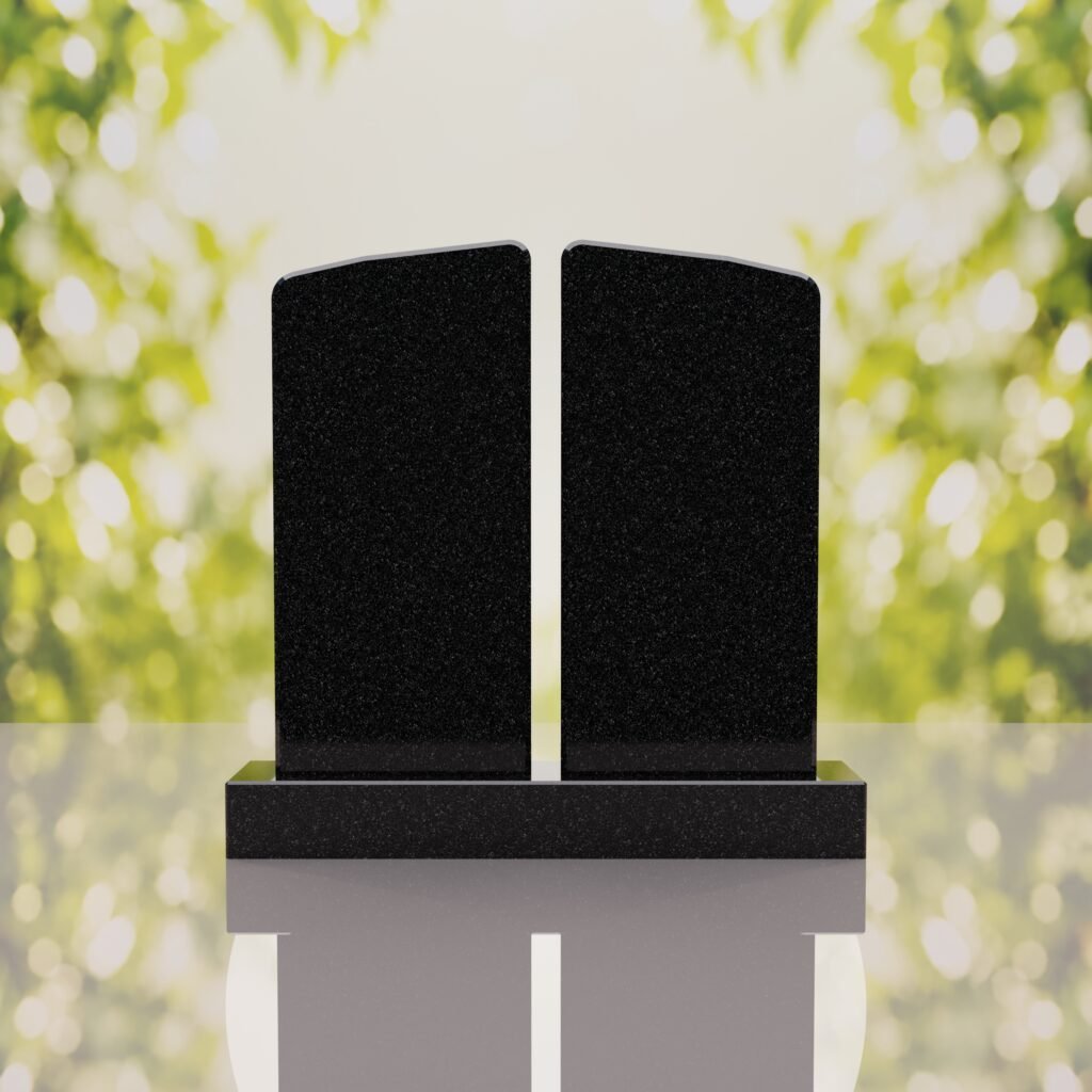 Companion Rounded Top Granite Headstone