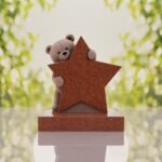 Teddy Bear & Star Shape Children’s Granite Headstone