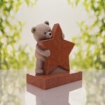 Teddy Bear & Star Shape Children’s Granite Headstone