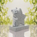 Teddy Bear & Star Shape Children’s Granite Headstone