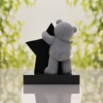 Teddy Bear & Star Shape Children’s Granite Headstone