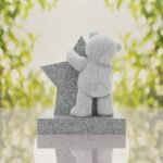 Teddy Bear & Star Shape Children’s Granite Headstone