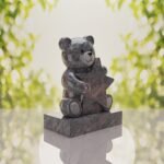 Lápida infantil con oso de peluche y estrella