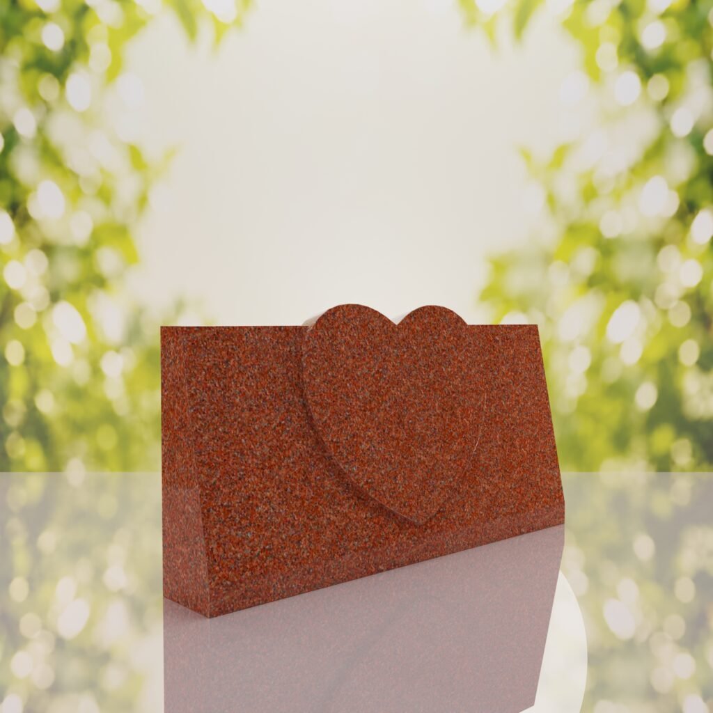 Heart Slant Headstone