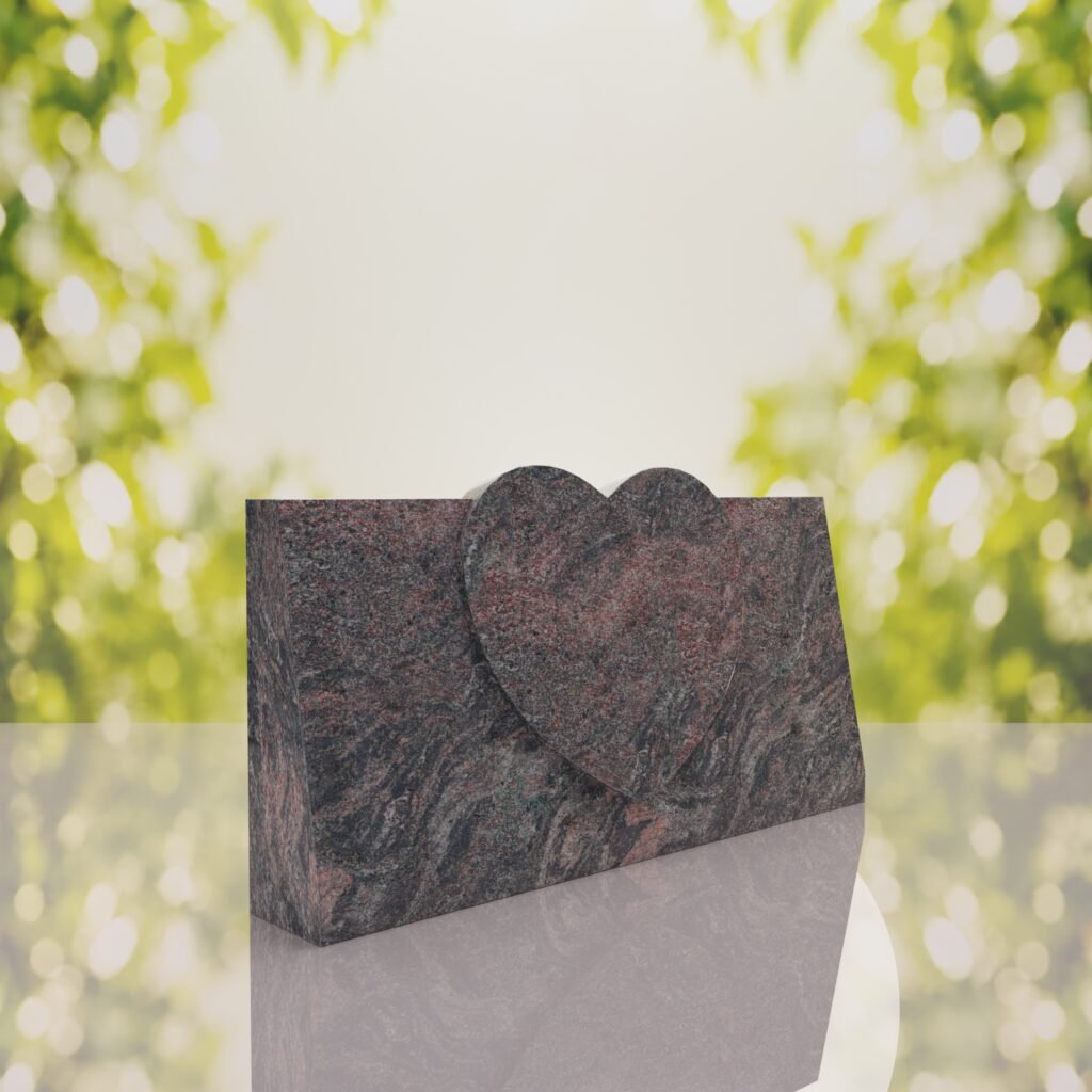 Heart Slant Headstone