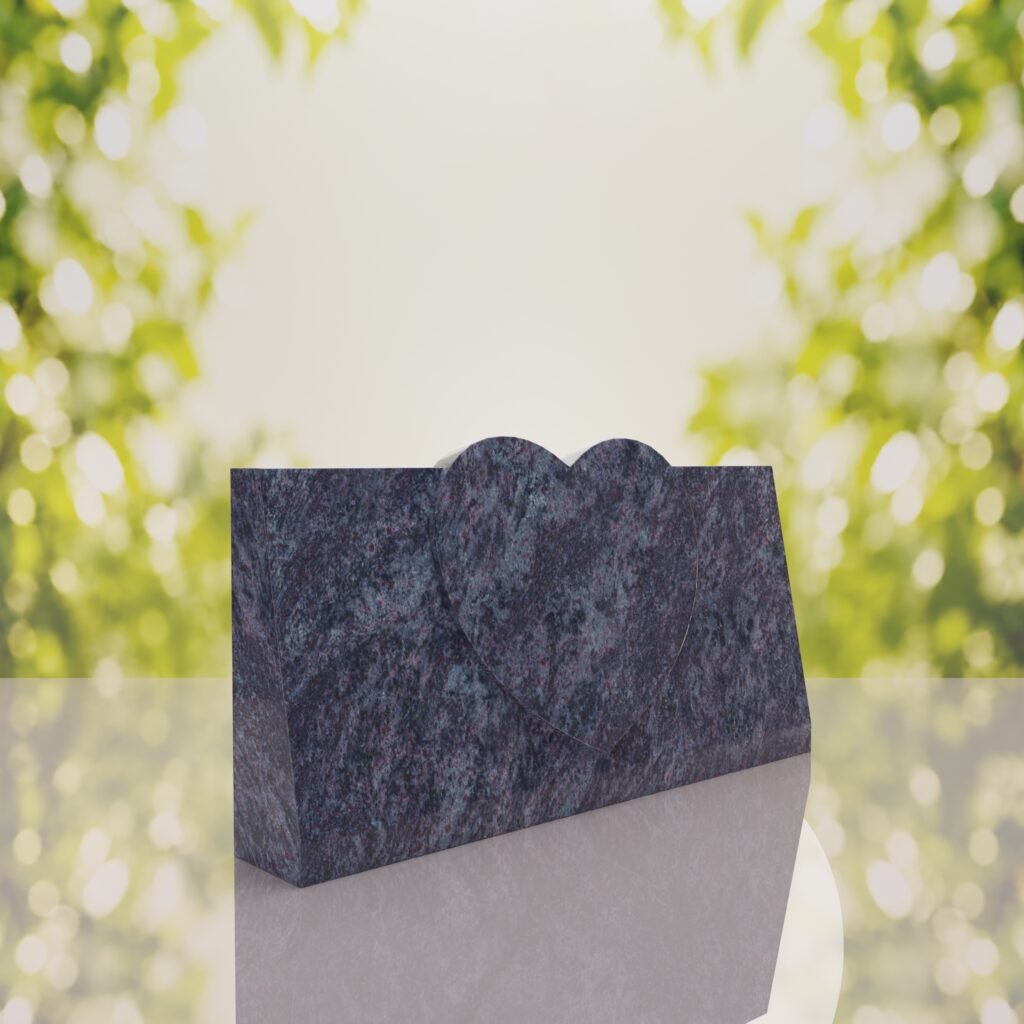 Heart Slant Headstone