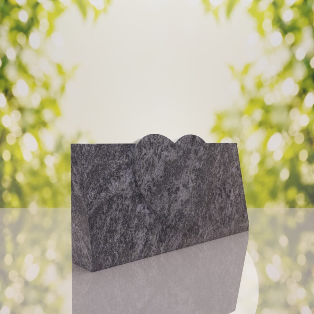 Heart Slant Headstone