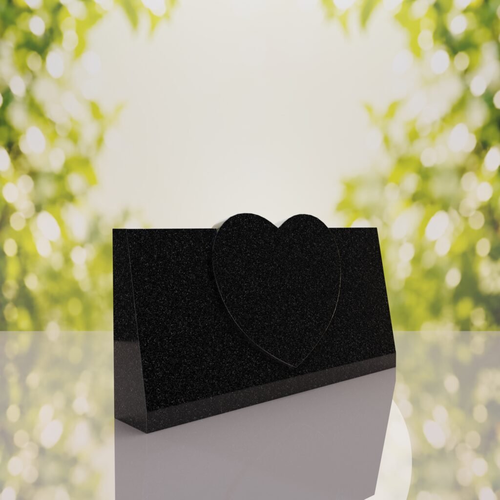Heart Slant Headstone