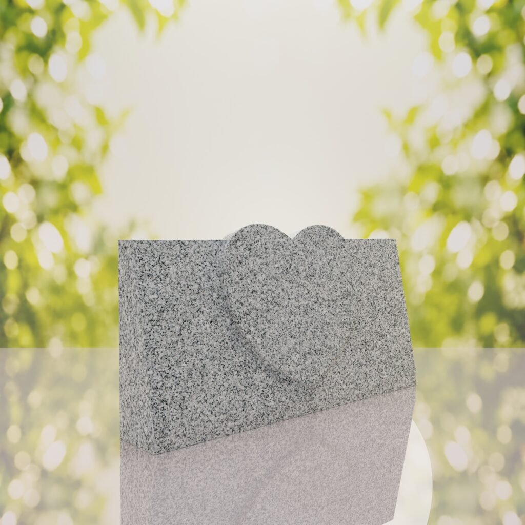 Heart Slant Headstone