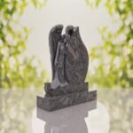 Angel Teardrop Upright Headstone