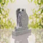 Angel Teardrop Upright Headstone