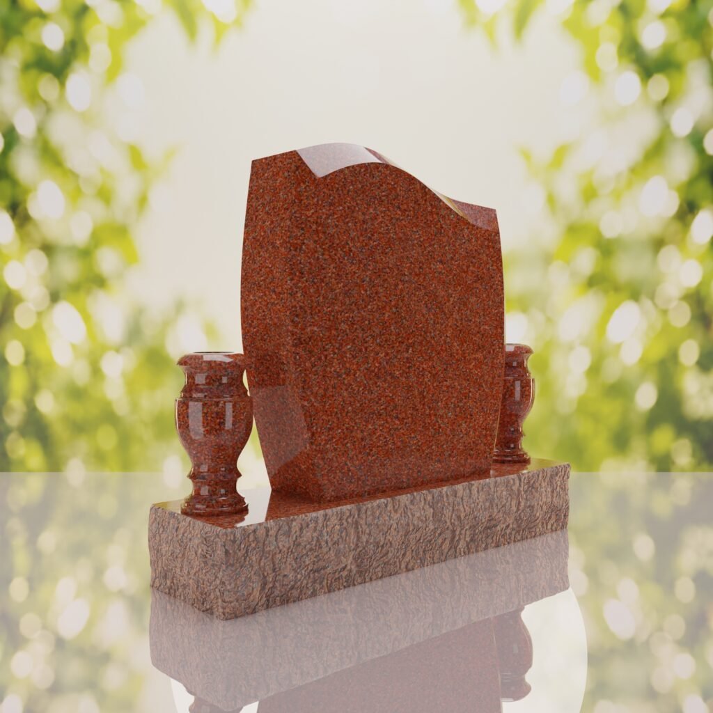 Wave Upright Headstone