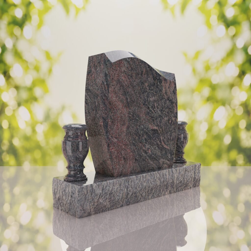 Wave Upright Headstone