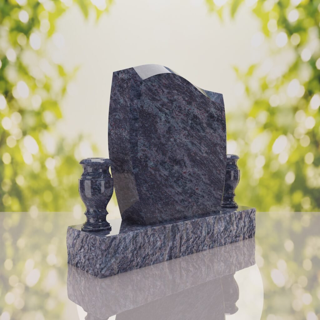 Wave Upright Headstone