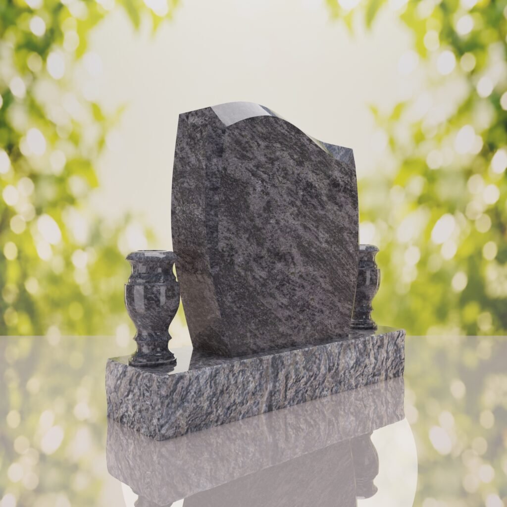 Wave Upright Headstone