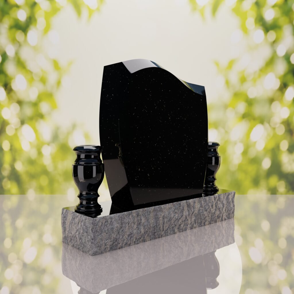 Wave Upright Headstone