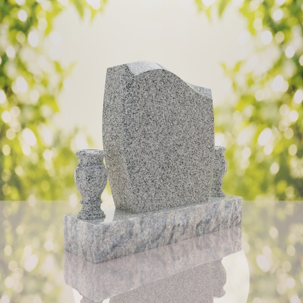 Wave Upright Headstone