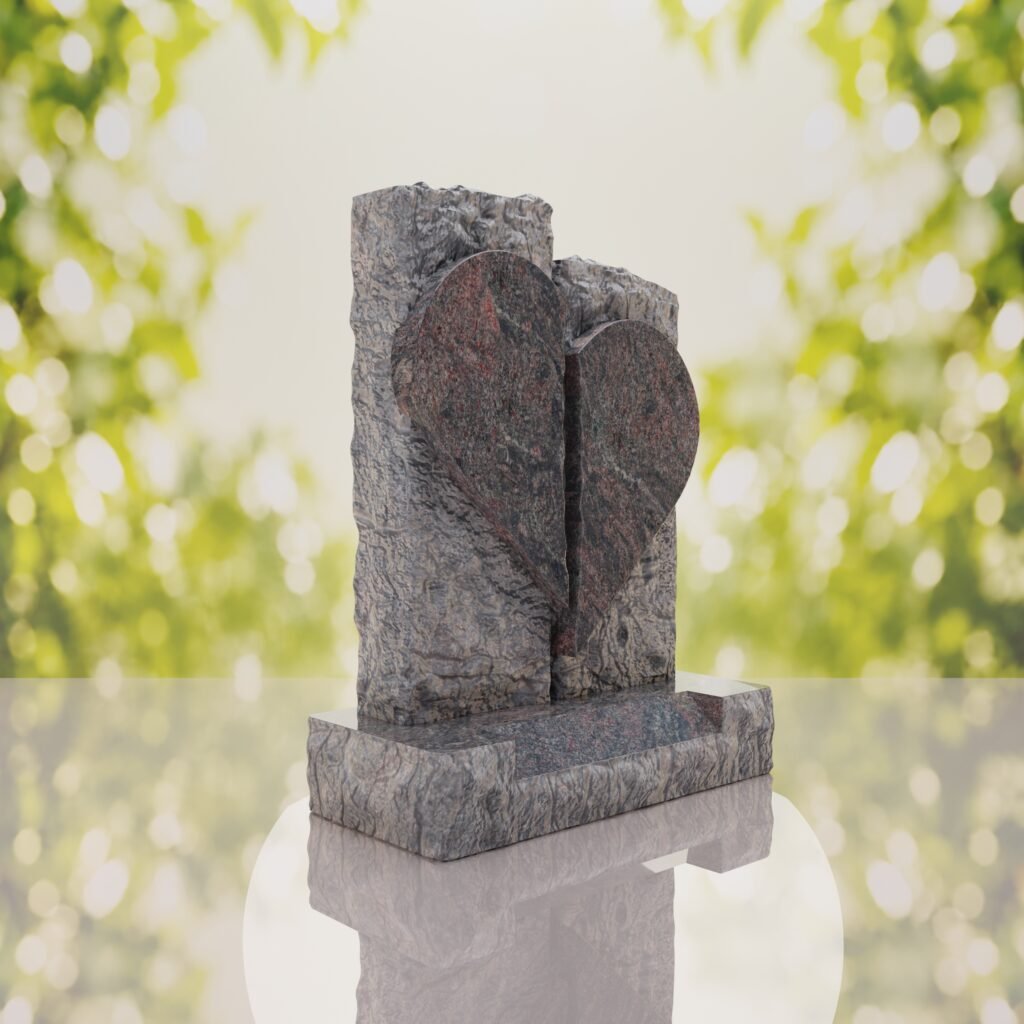 Broken Heart Companion Headstone