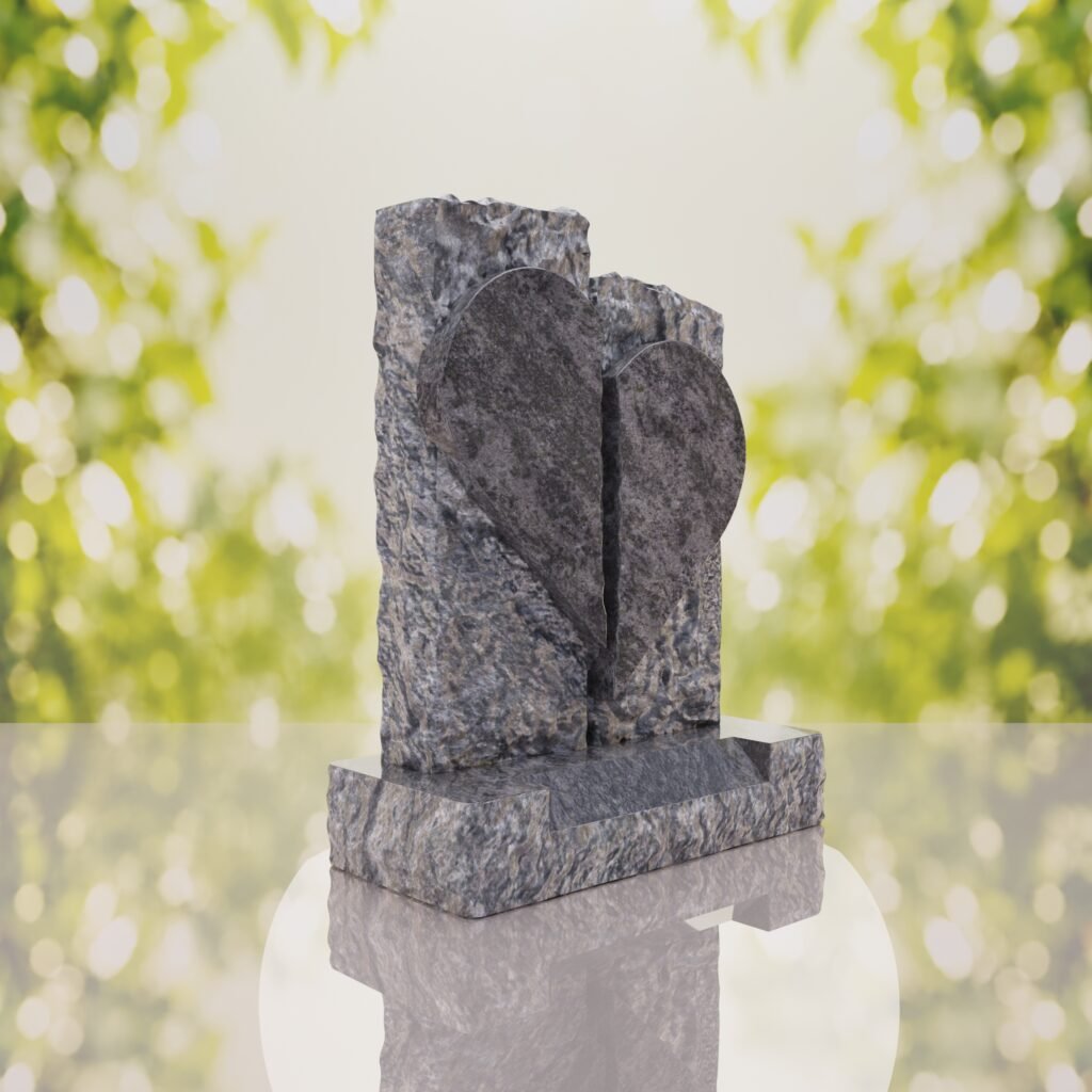 Broken Heart Companion Headstone