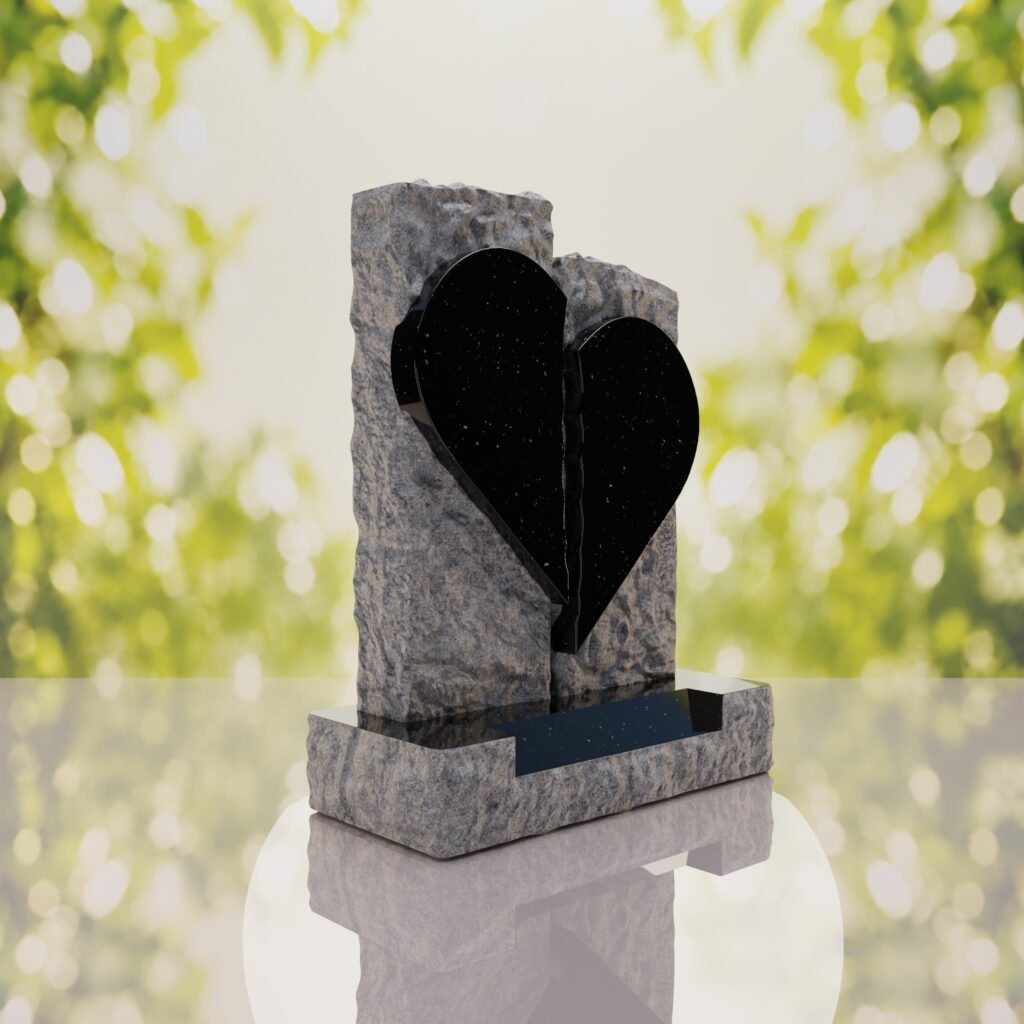 Broken Heart Companion Headstone