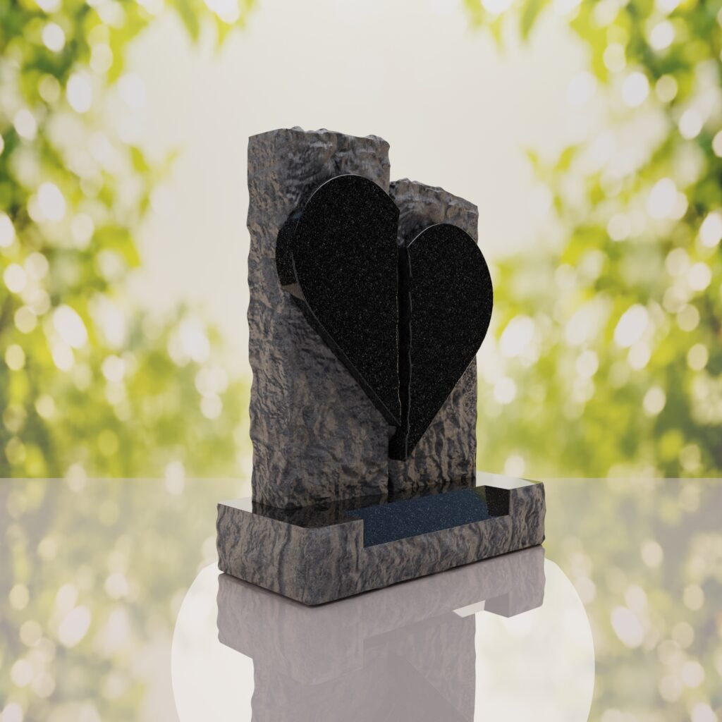 Broken Heart Companion Headstone