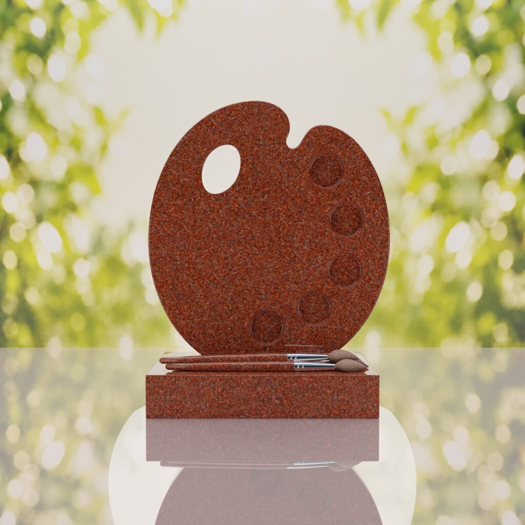 Artist’s Palette Granite Headstone