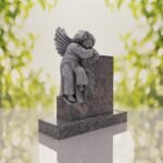 Sleeping Angel Upright Headstone