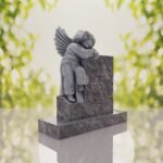 Sleeping Angel Upright Headstone