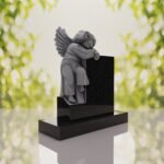 Sleeping Angel Upright Headstone