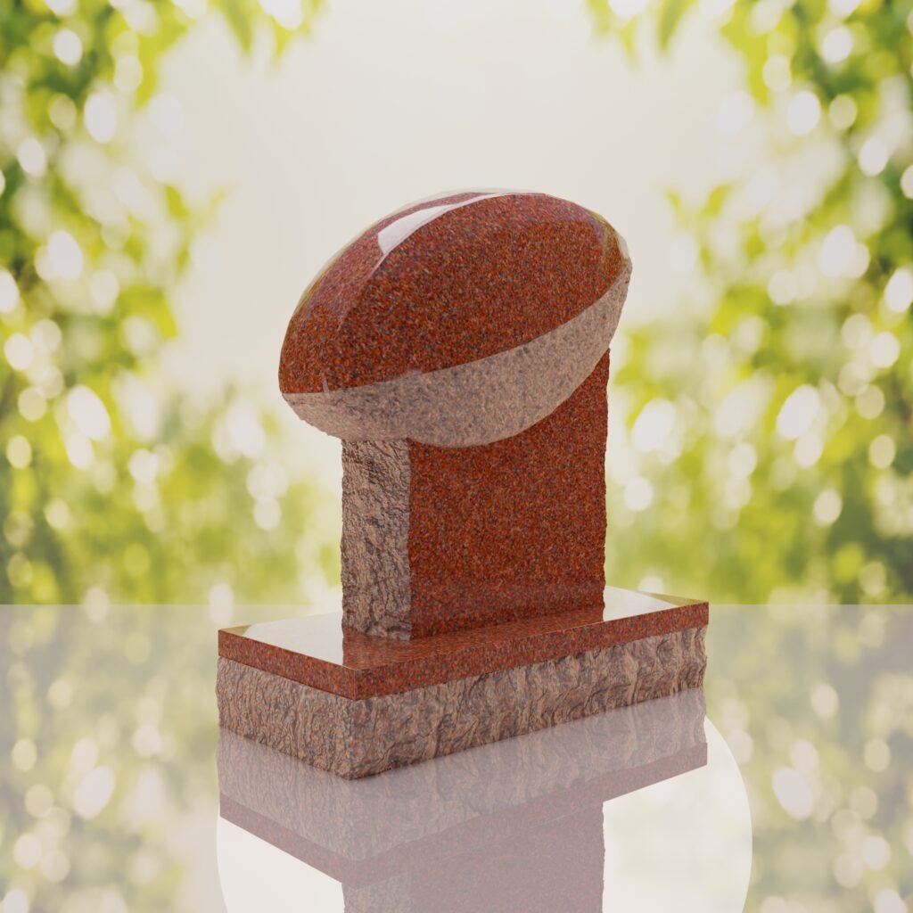 Rugby Ball Headstone