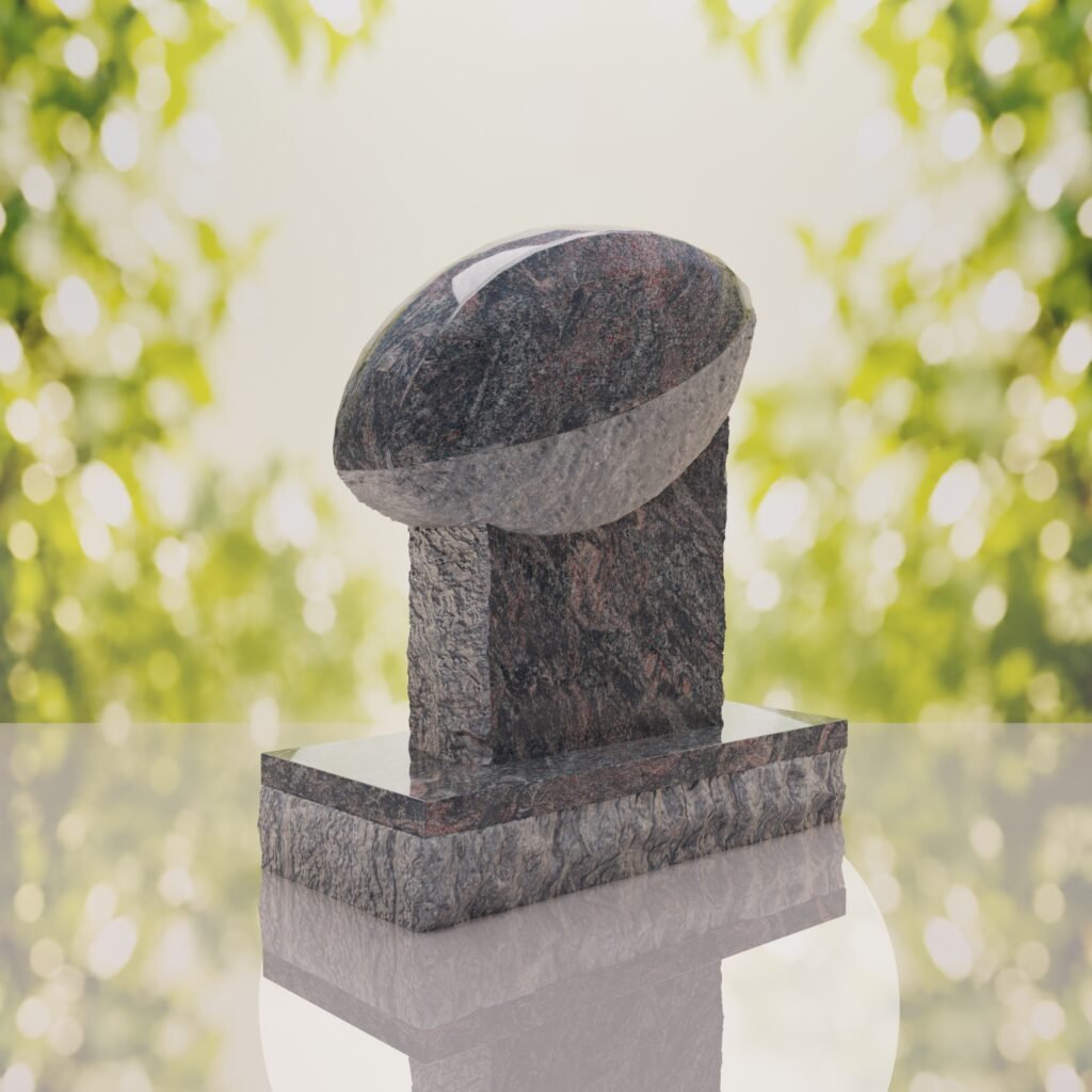 Rugby Ball Headstone