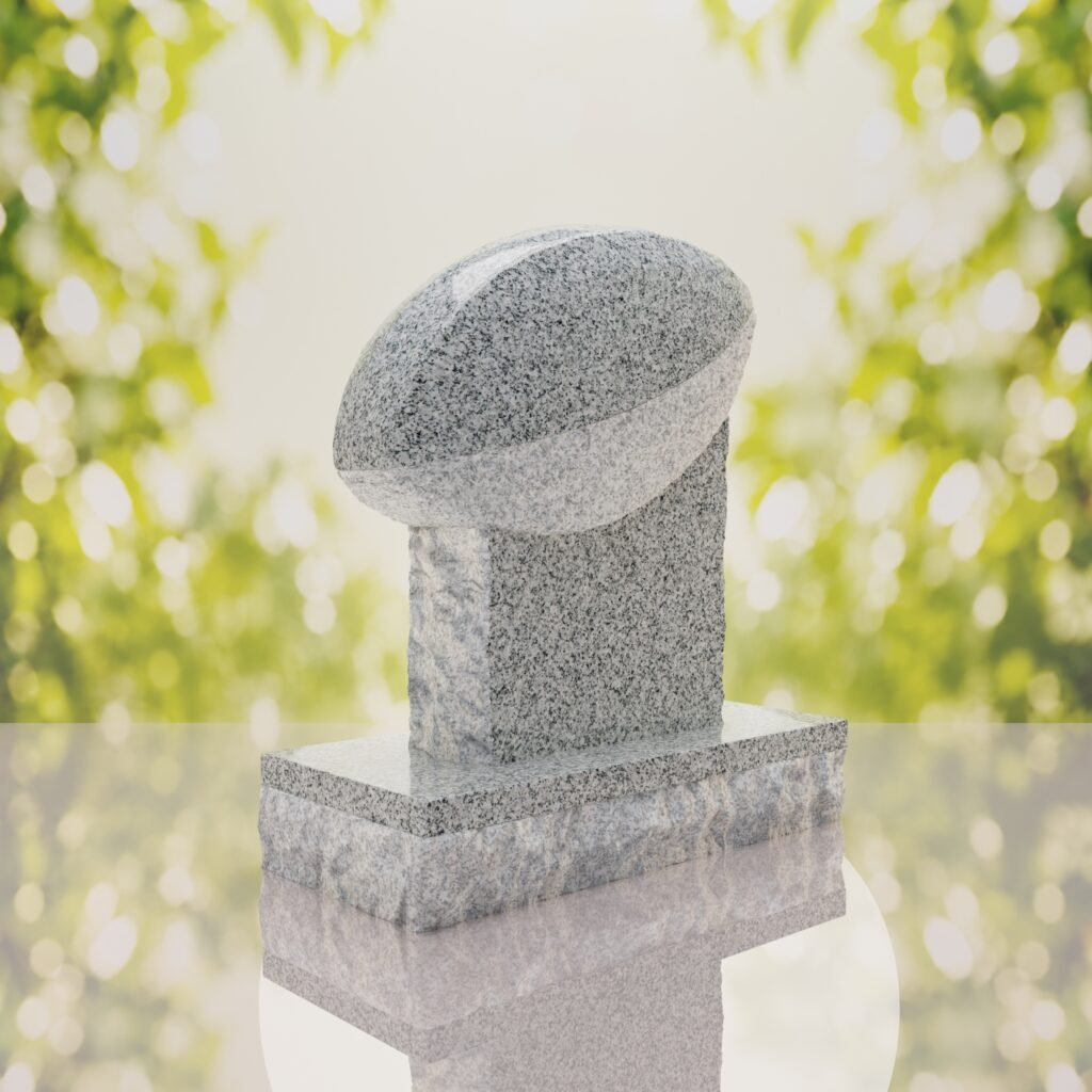Rugby Ball Headstone