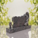 Angel Companion Heart Headstone