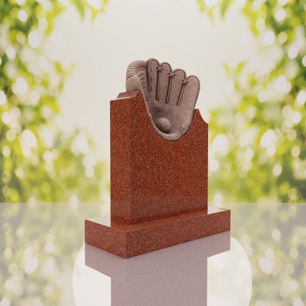 Baseball Glove Headstone