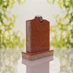 Modern Memorial Headstone with Ball Accent