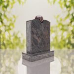 Modern Memorial Headstone with Ball Accent