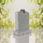 Modern Memorial Headstone with Ball Accent